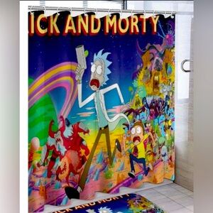 Amazon- Rick And Morty Shower Curtain Brand New